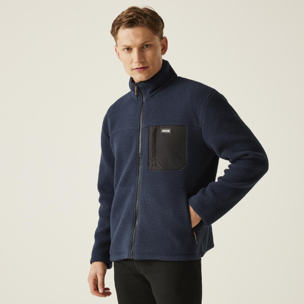 Regatta (S, Navy) Mens Frankie Full Zip Outdoor Warm Winter Borg Fleece Jacket