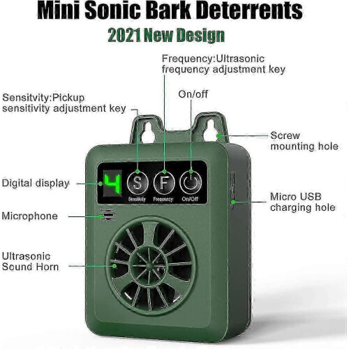 Adjustable Ultrasonic Dog Bark Control - Teaching Function Included 1