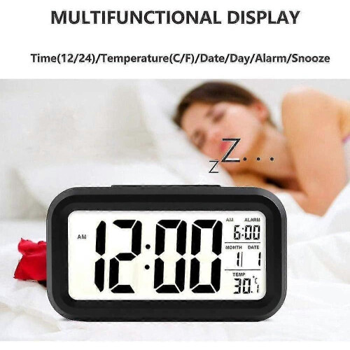 Alarm Clock Led Digital Alarm Clock Large Display Snooze Night Light Battery 2