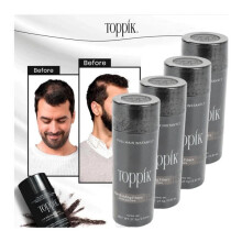 (dark brown) 4 Pack Toppik Hair Building Fibers Dark Brown 27.5 G / 0.97 Oz Hair Care