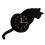 2X Black-Cat Pendulum Wall Clock,Cat Clock,Cat Clock with Moving Tail,Cat Swinging,Whimsical Funny Wall Clocks 2
