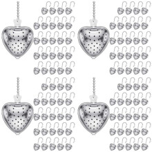 100Pcs Tea Strainer Stainless Steel Tea Infuser Loose,Extended Chain Hook for Seasonings Cup Bottle Party Favors