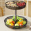 Stylish Stackable Metal Fruit Basket Suitable for Small-Gold 9