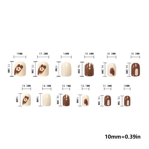Faux ongles français à pression, 24 pièces, feuilles d'argent 2