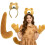 Ensemble oreilles et queue d'ours pelucheux et chauds, 2-Brun 11
