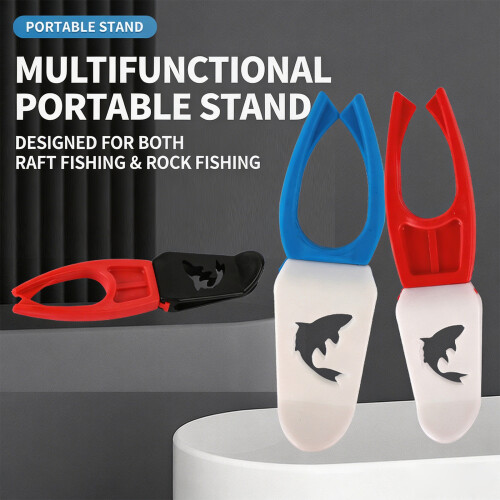 Supports de canne à pêche en caoutchouc, support-Blanc rouge 2