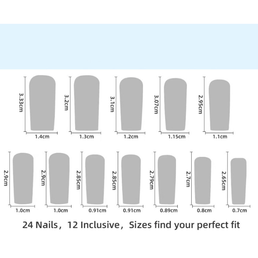Phui-Pet-Supplies Christmas Snowflake Press-On Nails, Matte Finish