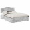 VidaXL vidaXL Bed Frame Concrete Grey 150 x 200 cm Engineered Wood 2