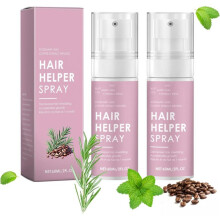 2pcs Hair Helper Spray 60ml Hair Growth Spray, Natural Hair Growth Serum with Caffeine & Castor Oil, Repair Thinning Hair Naturally