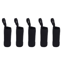 5X Neoprene Cup Thermal Insulation Cup Cover Water Bottle Cover Holder 360ml - 550ml (550Ml Black)