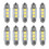 10 τεμάχια λαμπτήρες LED 36mm 12V 3 SMD 5050 Festoon, εσωτερικό φως αυτοκινήτου, λ 1