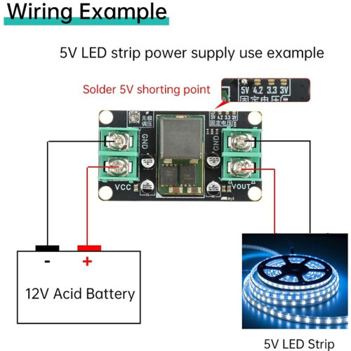 Module D'Alimentation - Boost-Buck Step-Down 20A Régulateur de Tension Haute Puissance  9-14V Entrée à Large Tension B 1