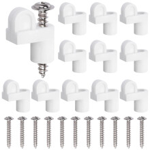 Fenster-Fliegengitter-Clips 12er-Pack – ABS-Halter mit Schrauben für sichere, unauffällige Montage White