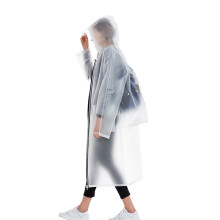 Wiederverwendbarer Regenmantel/Regenponcho mit Kapuze und Platz für Rucksack XL
