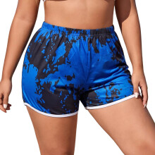 Zomershorts voor dames Comfort Lounges Shorts-Tie-dye blauw XXXL