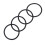 O-Ring, Sealing Ring, 30 Pieces, 45 mm x 3 mm, Nitrile Rubber, Black 7
