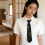 Uniforme cravate écolière JK uniforme costume étoile-argent noir 5