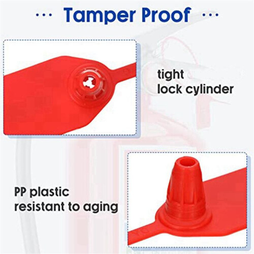 2000 Pcs Plastic Tamper Seals Fire Extinguisher Tags Security Tags Seals Safety Numbered Zip Ties Labels 1