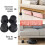 Pack Furniture Risers Preto Bed Risers 2,3 Polegadas, Elevadores de Cama para Sofá, Sofá, Mesa, Extensores Suportam Até 1.300 Libras 2