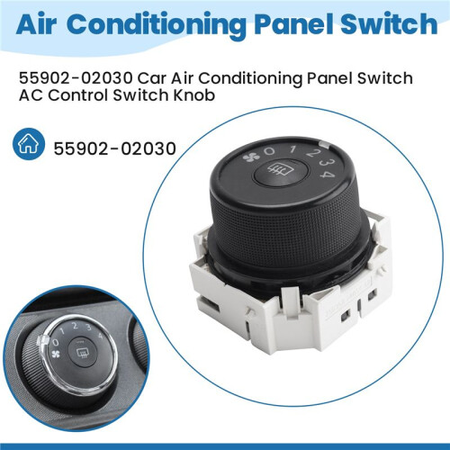 55902-02030 Car Air Conditioning Panel  AC Control  Knob for   RAV4 2006-2013 Middle 2