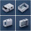 8 Pieces Blind Brackets 2 Inch Low Profile Box Mounting Bracket for Headrail (White) 5