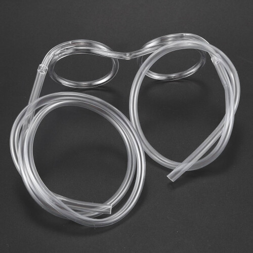 3X Glasses Shape Straw to Drink - Clear 1