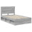 VidaXL vidaXL Bed Frame with Drawer Grey Sonoma 120 x 190 cm Solid Pine Wood 3