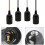 48-Pack Bakelite Lamp Holder E26/ E27 Light Socket Vintage Bulb Socket ES Screw Lampholder for Ceiling/Pendent/Floor 7