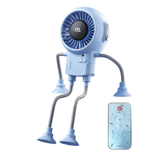 Oplaadbare robotventilator met 199 snelheden Stevige-Blauw