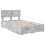 VidaXL vidaXL Bed Frame Concrete Grey 120 x 190 cm Engineered Wood 4