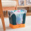 (1 piece wall mounted blue yellow) Expandable Trash Can for Kitchen, Bathroom 7