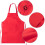 32-Piece Children's Apron and Chef Hat Set, Adjustable, with 2-Pocket Kitchen Apron Apron 2