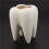 3X Tooth Shape White Ceramic Flower Pot Modern Design Planter Teeth Model  Desktop Pot  Gift(Without Plants) 5