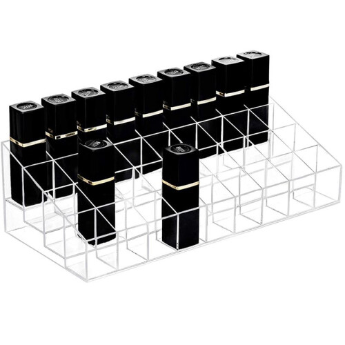 72 Grid Transparent Acrylic Lipstick Storage Rack Cosmetic Display Rack 1