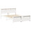 VidaXL vidaXL Bed Frame with Headboard White 150 x 200 cm Engineered Wood 3