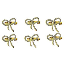 Gold Napkin Rings Set of 6, Butterfly Napkin Holders for Wedding Christmas Family Gathering