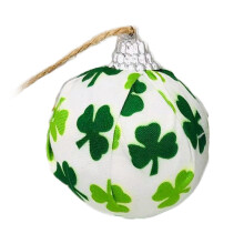 St. Patrick's Day Ornament Ball Green Shamrock Hat Plaid Hanging Decor for Home Party