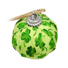St. Patrick's Day Ornament Ball Green Shamrock Hat Plaid Hanging Decor for Home Party