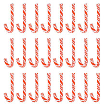 50pcs Red White Handmade Christmas Candy Cane Kawaii Miniature Food Home Decor