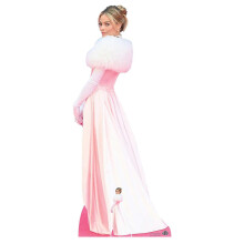 Silhouette en carton grandeur nature de Margot Robbie en robe rose