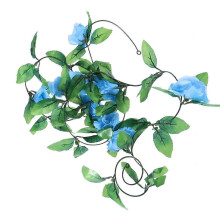 2.4M Sky Blue Rose Hanging Vines Artificial Flower Bush for Wedding Decoration Supplies