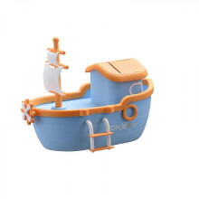 Pirate Ship Piggy Bank, Unbreakable Plastic Coin Bank, Money Box for Kids, Sailboat Statue Model Birthday Gift