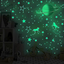 281pcs Glow in The Dark Star Wall Decals, Peel & Stick Removable Ceiling Stickers