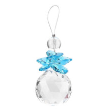Clear K9 Crystal Suncatcher Hanging Prism Pendant Wedding Ornament Christmas Blue Decor