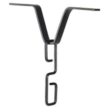 Regenketten-Dachrinnenadapter, schwarz, V-förmig mit S-Haken, Regenkettenhaken für 1-teiliges Set