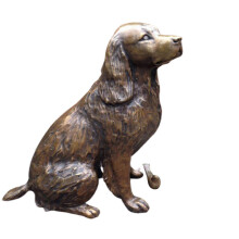 Statue de Springer Spaniel, décoration de jardin, sculpture de chien en résine pour jardin et pelouse.
