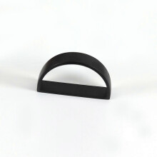 Minimalist Black D-Shaped Metal Napkin Ring, Geometric Napkin Clasp for Hotel & Western Restaurant Table Decor