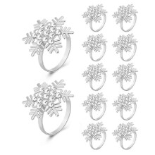 Christmas Snowflake Napkin Rings, Party Napkin Buckles