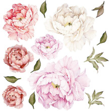 Large Peony Wall Sticker for Girls' Living Room Bedroom