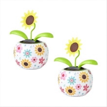 Tournesol solaire dansant - Jouet de bureau animé à énergie solaire pour bureau ou voiture